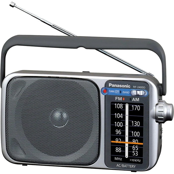 Panasonic RF-2400 Portable AM/FM Radio - Silver - LX2001 - Homewares, Outdoor, Phone Accessories, Cases, Speakers, Headphones + More -