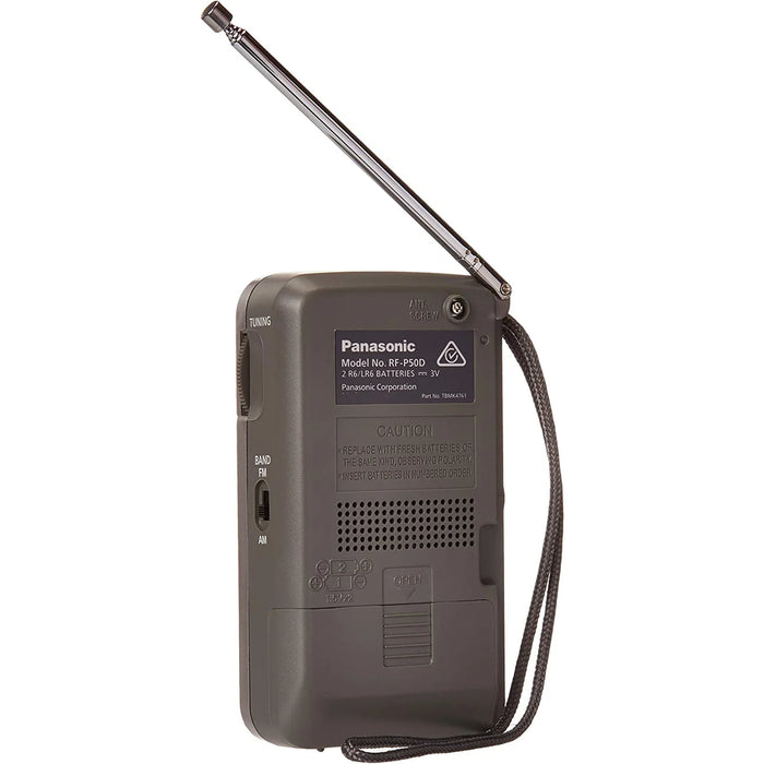 Panasonic RF-P50 Portable FM Radio - Silver - LX2001 - Homewares, Outdoor, Phone Accessories, Cases, Speakers, Headphones + More -