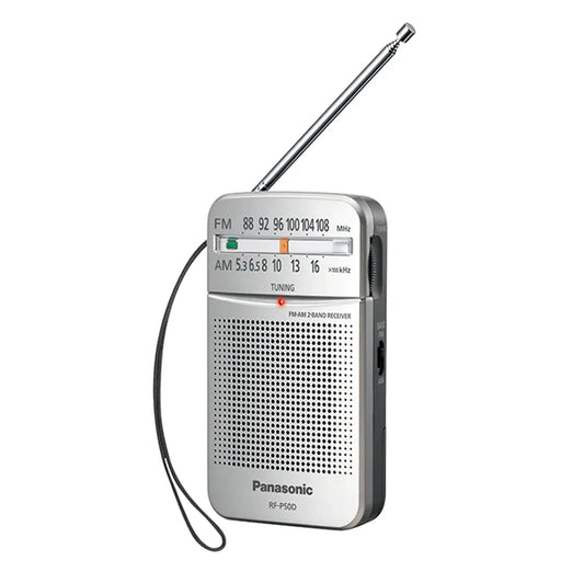 Panasonic RF-P50 Portable FM Radio - Silver - LX2001 - Homewares, Outdoor, Phone Accessories, Cases, Speakers, Headphones + More -