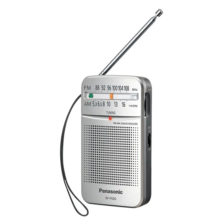 Panasonic RF-P50 Portable FM Radio - Silver - LX2001 - Homewares, Outdoor, Phone Accessories, Cases, Speakers, Headphones + More -