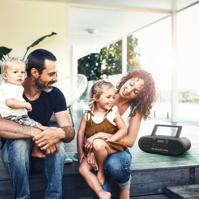 Panasonic RX-D550GS-K 20W Powerful Portable Bluetooth Radio Boombox - Black - LX2001 - Homewares, Outdoor, Phone Accessories, Cases, Speakers, Headphones + More -