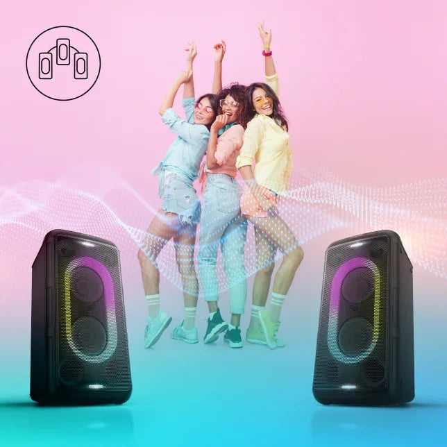 Panasonic SC-BMAX10 150W Wireless Portable Party Speaker - Black - LX2001 - Homewares, Outdoor, Phone Accessories, Cases, Speakers, Headphones + More -