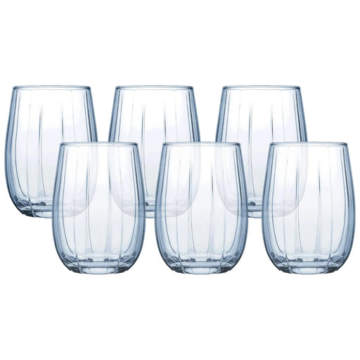 Pasabahce Glass Linka Old Fashioned Blue 380ml - Set 6 - LX2001 - Homewares, Outdoor, Phone Accessories, Cases, Speakers, Headphones + More -