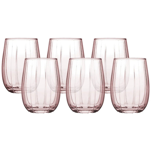 Pasabahce Glass Linka Old Fashioned Pink 380ml  - Set 6 - LX2001 - Homewares, Outdoor, Phone Accessories, Cases, Speakers, Headphones + More -
