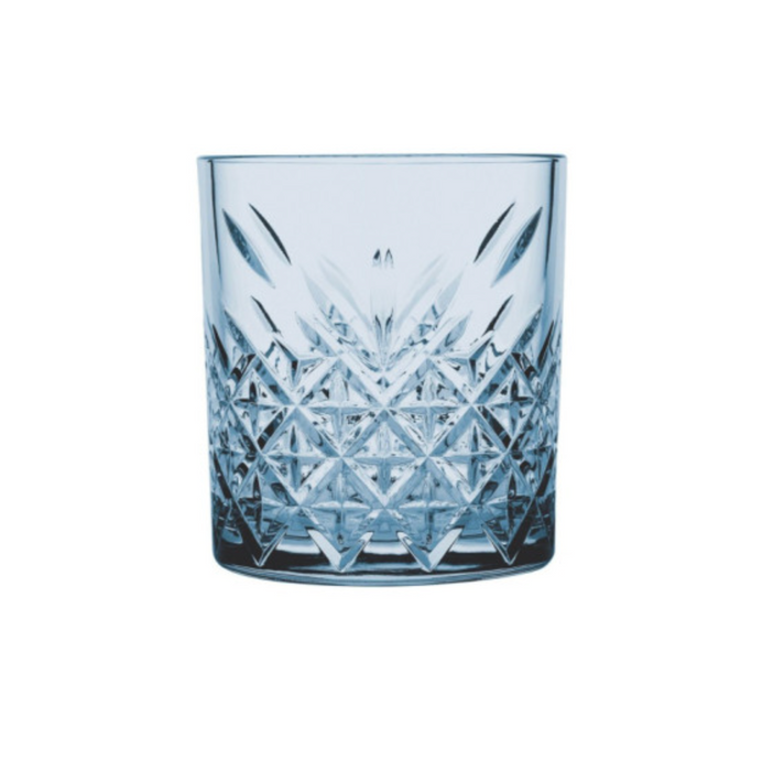 Pasabahce Glass Timeless Double Old Fashioned Blue 345ml - Set 4