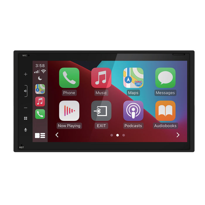 Mongoose 6.75" Multi Media Head Unit - Wireless Carplay & Android Auto + Usb Sma