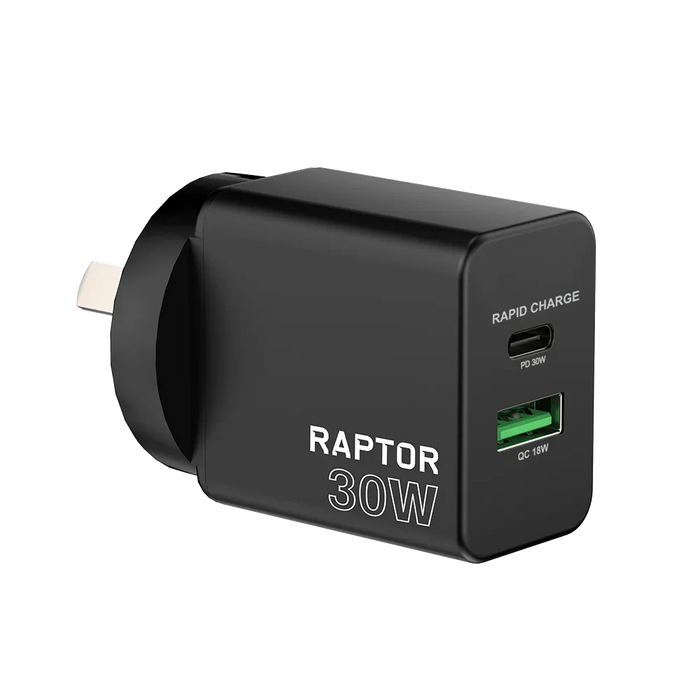 Jackson Raptor 30W Gan Charger Usba/C Charging Ports - LX2001 - Homewares, Outdoor, Phone Accessories, Cases, Speakers, Headphones + More -