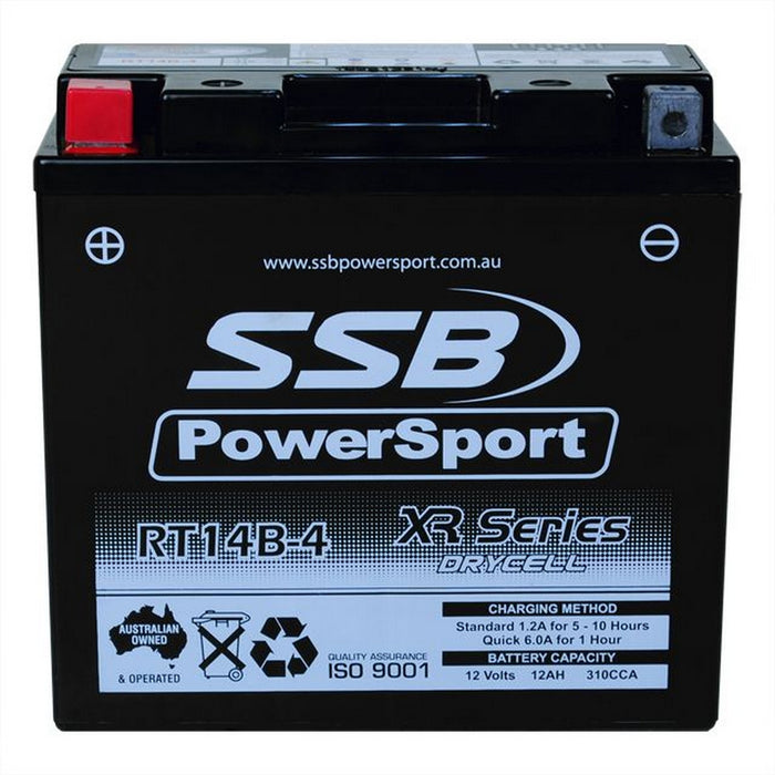 Motorcycle motorbike battery (YT14B-4) AGM 12V 1.2AH 310CCA BY SSB