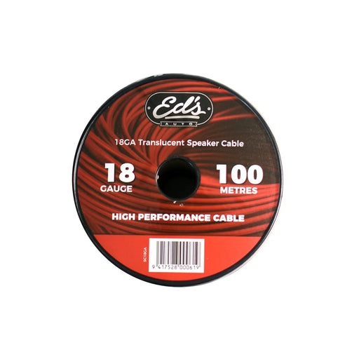 Eds 18 Gauge Cca Speaker Cable Matt Flexible Translucent Clear 100M - LX2001 - Homewares, Outdoor, Phone Accessories, Cases, Speakers, Headphones + More -