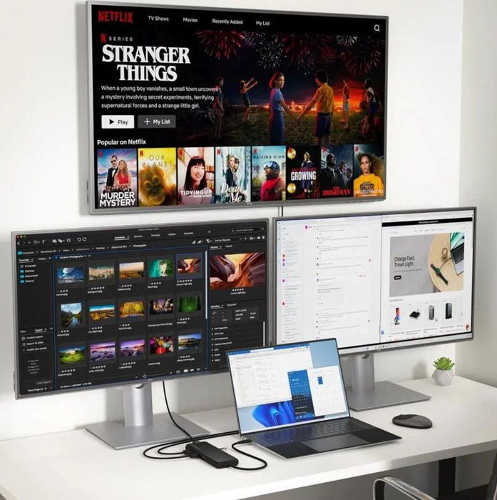 Satechi 13-in-1 USB-C Triple Display Multiport Adapter (Black) - LX2001 - Homewares, Outdoor, Phone Accessories, Cases, Speakers, Headphones + More -