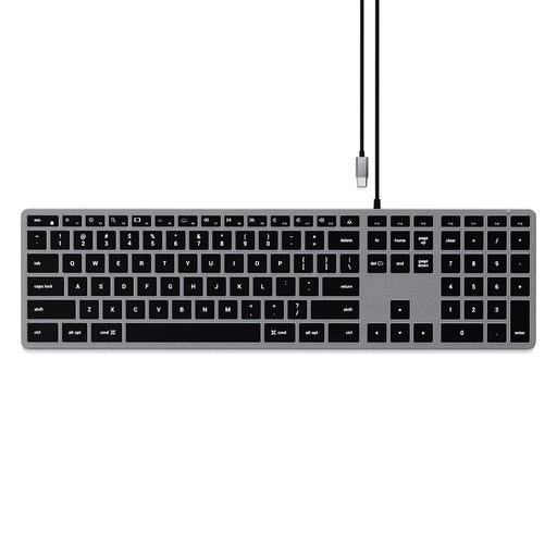 Satechi Slim W3 Wired Backlit Keyboard - Space Grey ST-UCSW3M 879961009083 - LX2001 - Homewares, Outdoor, Phone Accessories, Cases, Speakers, Headphones + More -