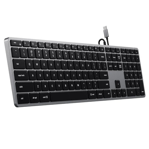 Satechi Slim W3 Wired Backlit Keyboard - Space Grey ST-UCSW3M 879961009083 - LX2001 - Homewares, Outdoor, Phone Accessories, Cases, Speakers, Headphones + More -