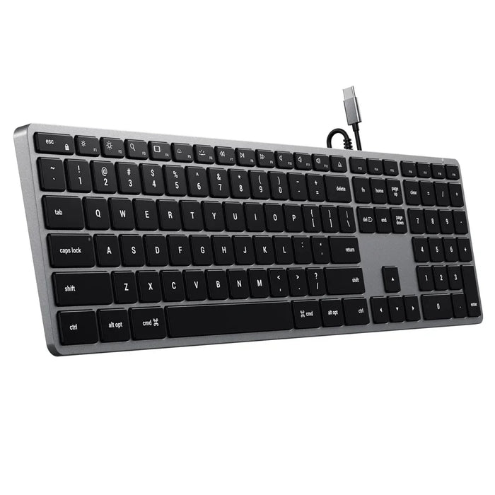 Satechi Slim W3 Wired Backlit Keyboard - Space Grey ST-UCSW3M 879961009083 - LX2001 - Homewares, Outdoor, Phone Accessories, Cases, Speakers, Headphones + More -