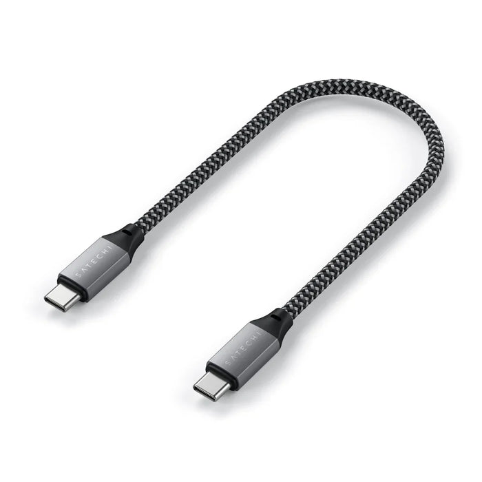 Satechi USB-C to USB-C Short 25cm Cable - Space Grey ST-TCC10M 879961009014 - LX2001 - Homewares, Outdoor, Phone Accessories, Cases, Speakers, Headphones + More -