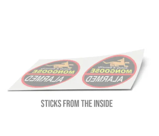 Set Of Two Mongoose Internal Window Stickers - LX2001 - Homewares, Outdoor, Phone Accessories, Cases, Speakers, Headphones + More -
