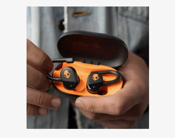 Skullcandy Push Play Active Wireless Earbuds - Black / Orange - LX2001 - Homewares, Outdoor, Phone Accessories, Cases, Speakers, Headphones + More -