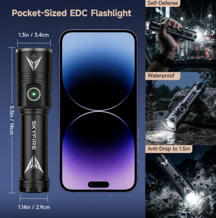 Skyfire 2173J Flashlight Torch Ip54 931 Lumens