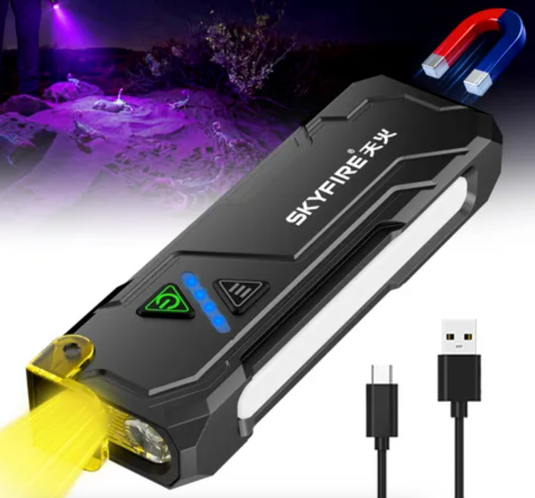 Skyfire 2191 Flashlight Torch Ip54 942 Lumens With Uv / Rgb