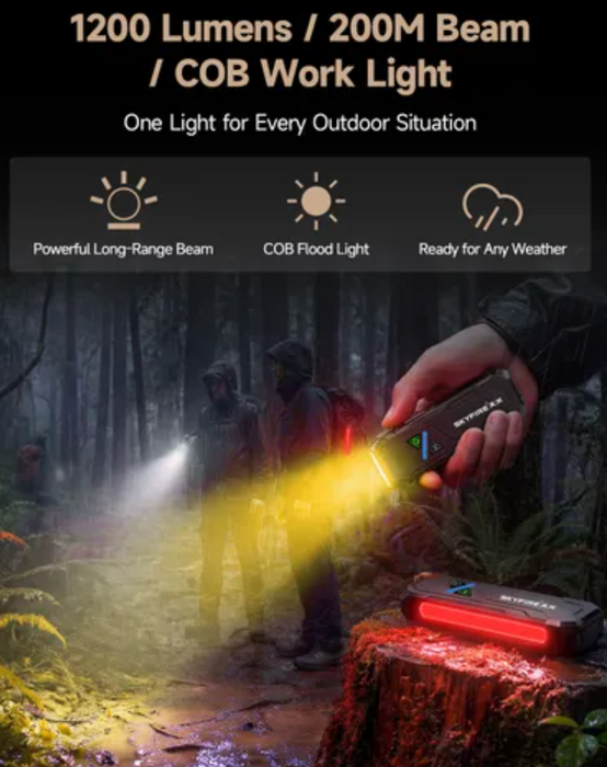 Skyfire 2191 Flashlight Torch Ip54 942 Lumens With Uv / Rgb