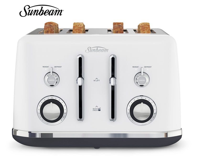 Sunbeam Alinea Collection 4 Slice Toaster - Ocean Mist White TA2740W