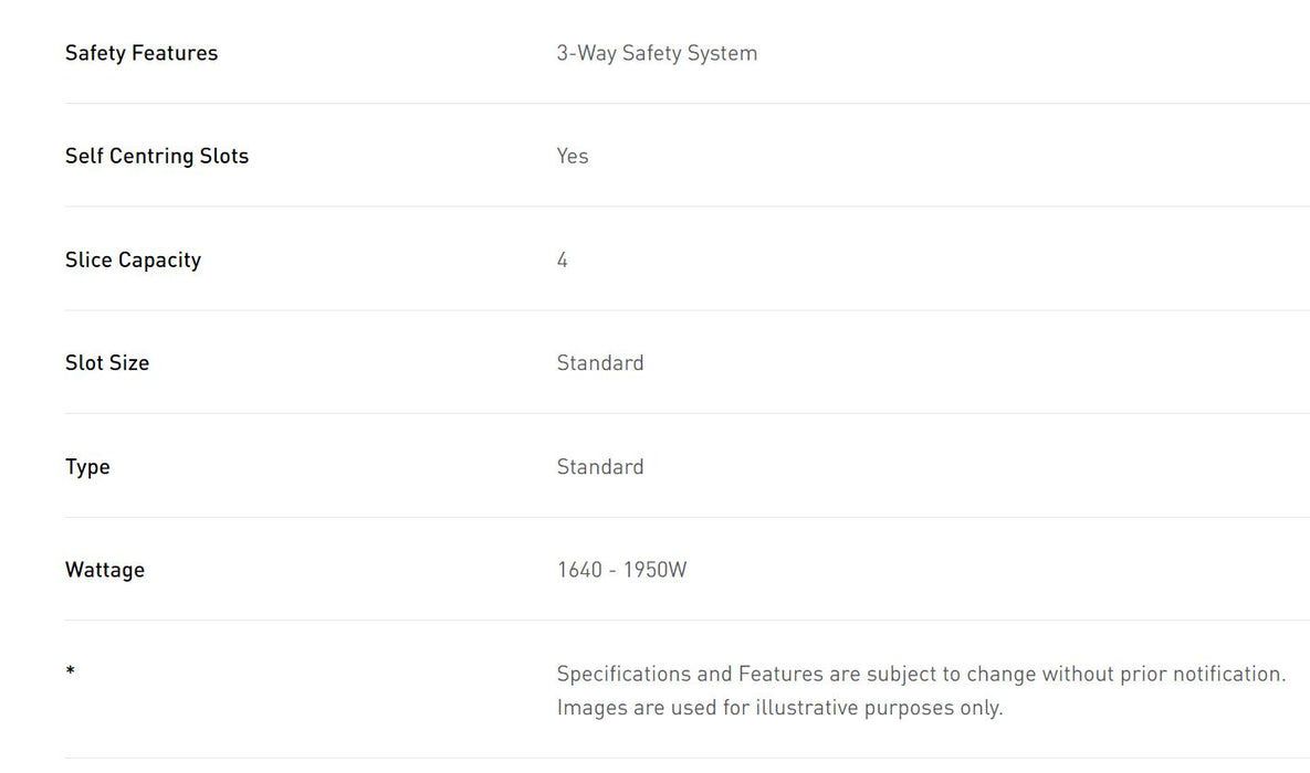 Sunbeam Alinea Select Collection 4 Slice Toaster - White TA2840W