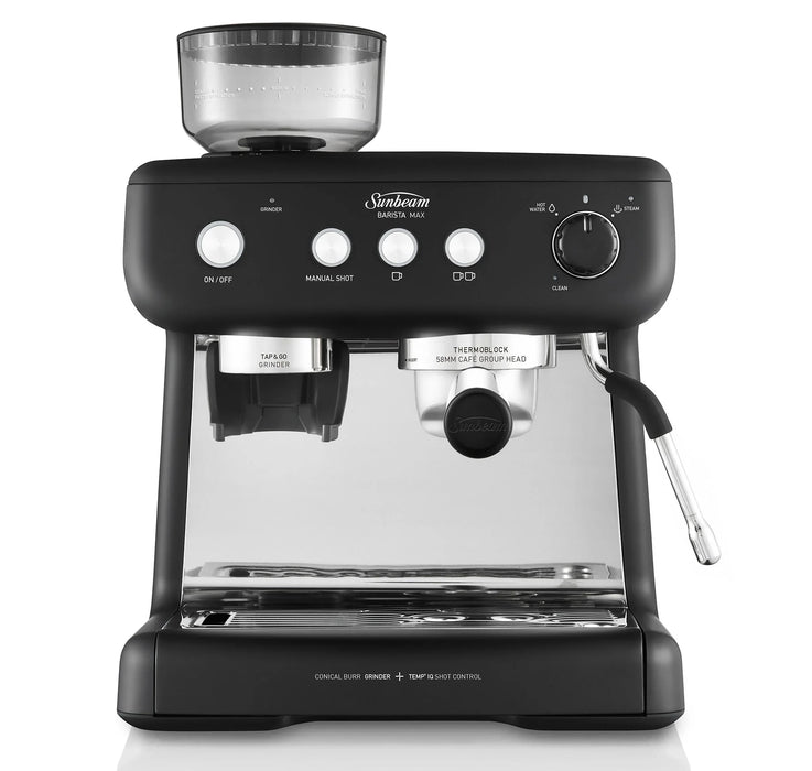 Sunbeam EM5300 EM5300K Barista Max Espresso Coffee Machine with Integrated Grinder BLACK EM5300K - LX2001 - Homewares, Outdoor, Phone Accessories, Cases, Speakers, Headphones + More -