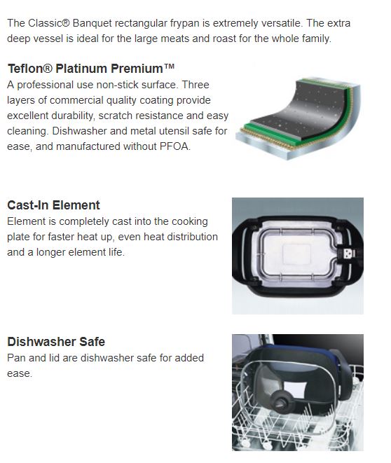 Sunbeam FP5920R Minerale Classic Banquet Fry Pan FryPan Ochre Red 9311445020036