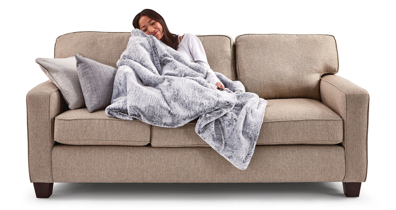Sunbeam Feel Perfect Faux Fur Heated Throw Blanket