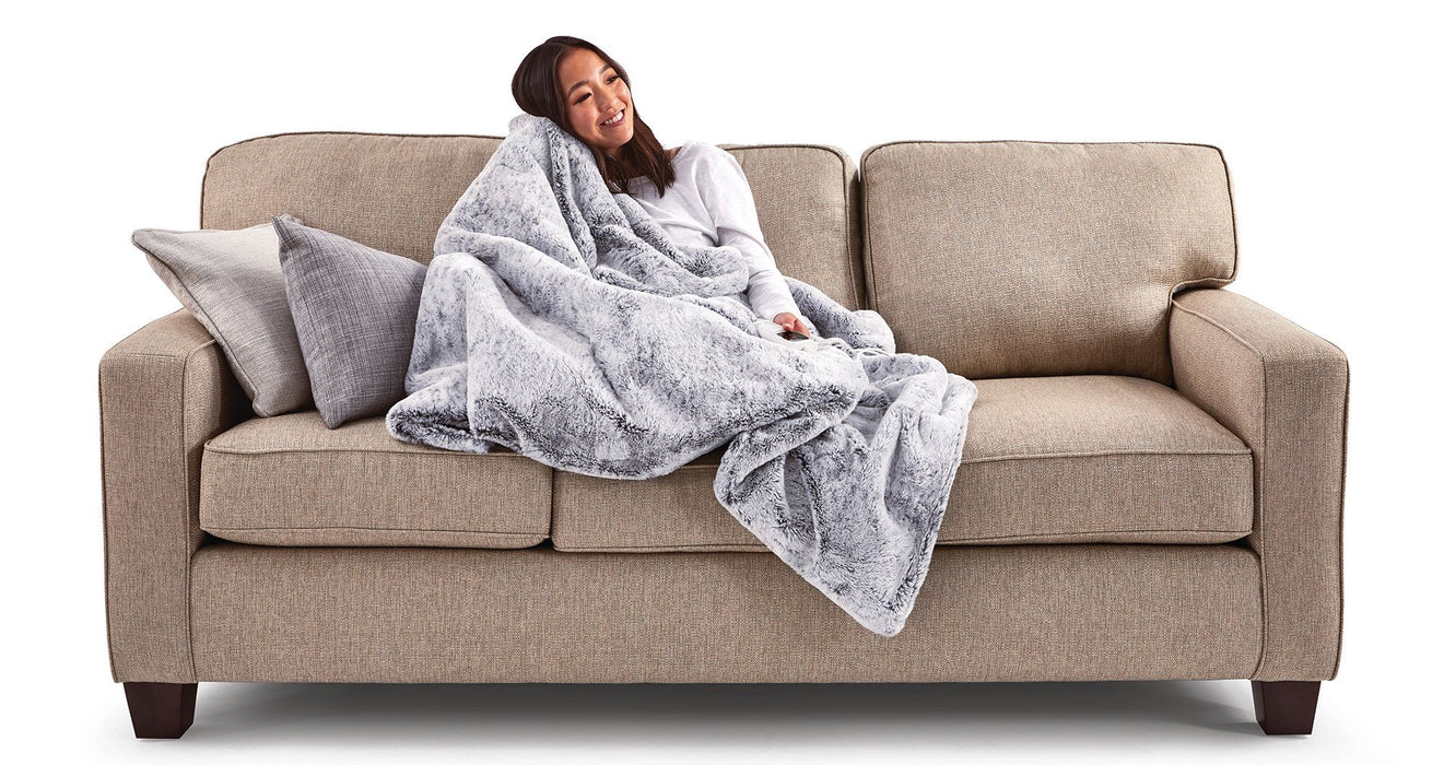 Sunbeam Feel Perfect Faux Fur Heated Throw Blanket