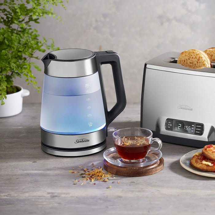 Sunbeam Morning Frost Glass Kettle