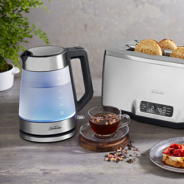 Sunbeam Morning Frost Glass Kettle