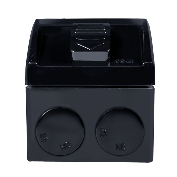 TRADESAVE Weatherproof Single IP53 Outlet. Grey Heavy Duty Industrial Grade Virg