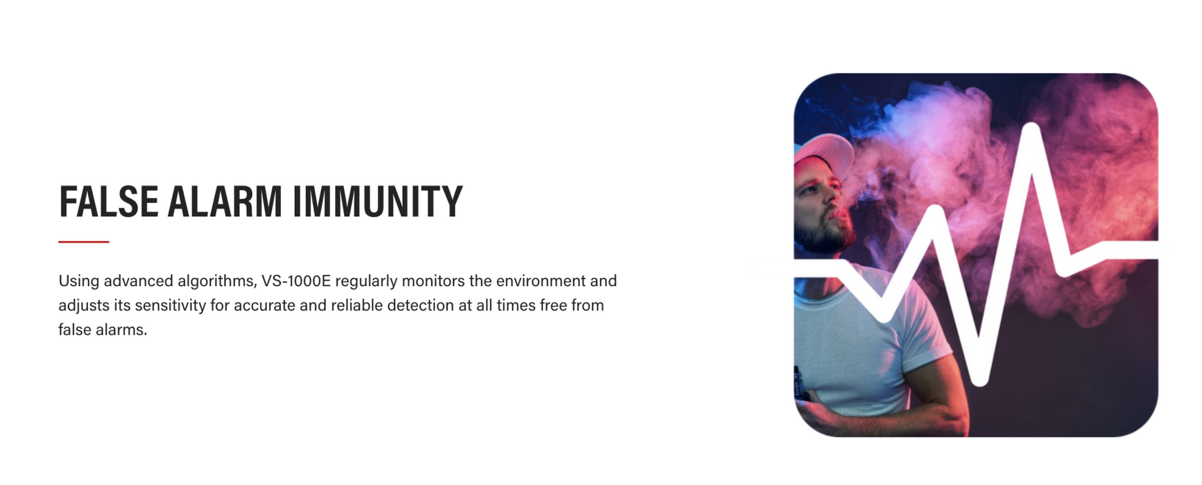 Takex VS-1000E Hardwired Vape and Smoking Sensor for Schools Business & More