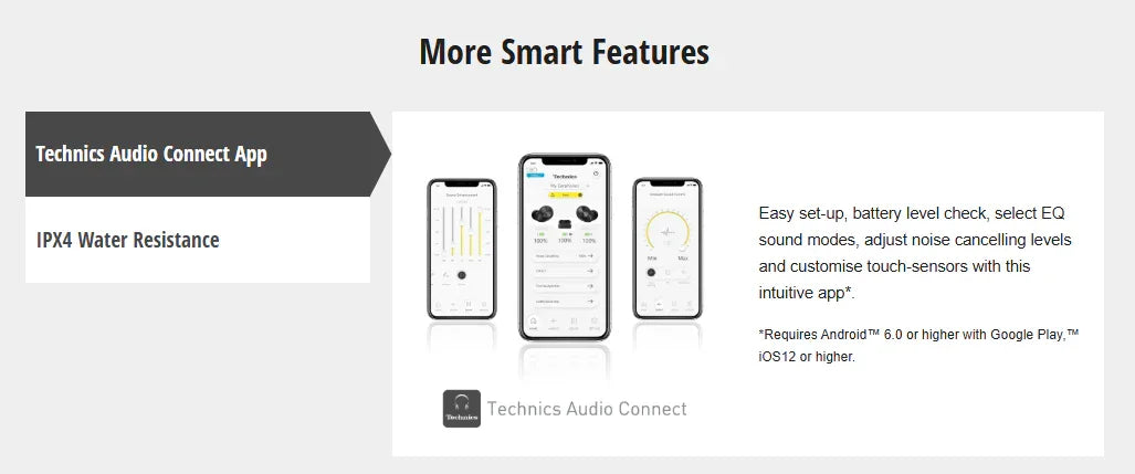 Technics AZ40 M2 True Wireless Noise Cancelling In-Ear Headphones - Black - LX2001 - Homewares, Outdoor, Phone Accessories, Cases, Speakers, Headphones + More -