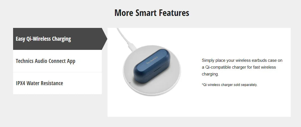 Technics AZ60 Premium True Wireless Noise Cancelling In-Ear Headphones - Silver - LX2001 - Homewares, Outdoor, Phone Accessories, Cases, Speakers, Headphones + More -