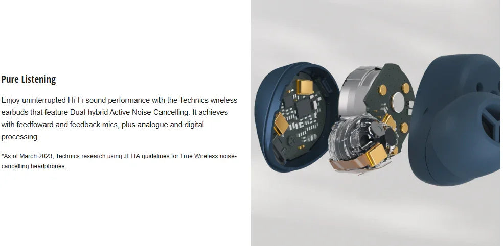 Technics AZ60 Premium True Wireless Noise Cancelling In-Ear Headphones - Silver - LX2001 - Homewares, Outdoor, Phone Accessories, Cases, Speakers, Headphones + More -