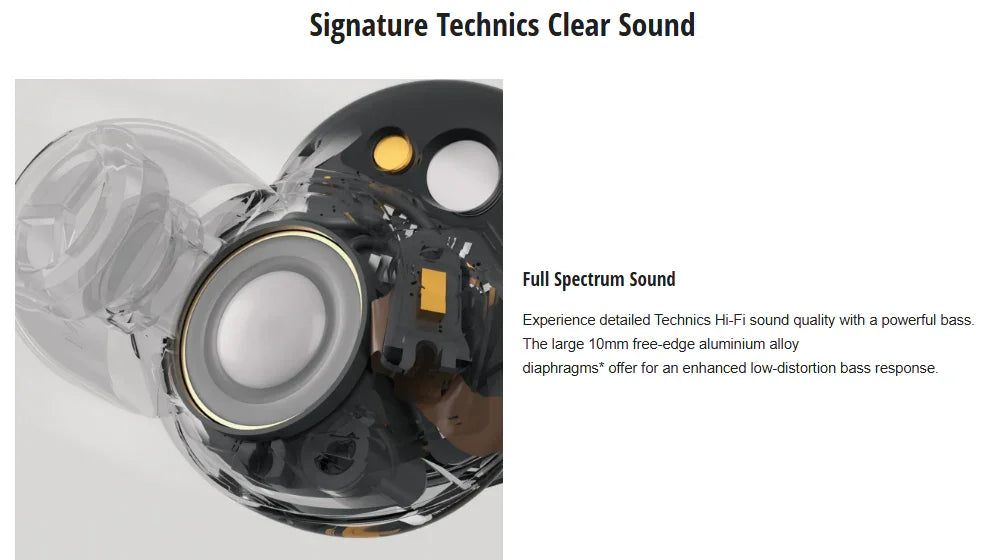 Technics AZ80 Premium Noise-Cancelling True Wireless Headphones - Silver - LX2001 - Homewares, Outdoor, Phone Accessories, Cases, Speakers, Headphones + More -