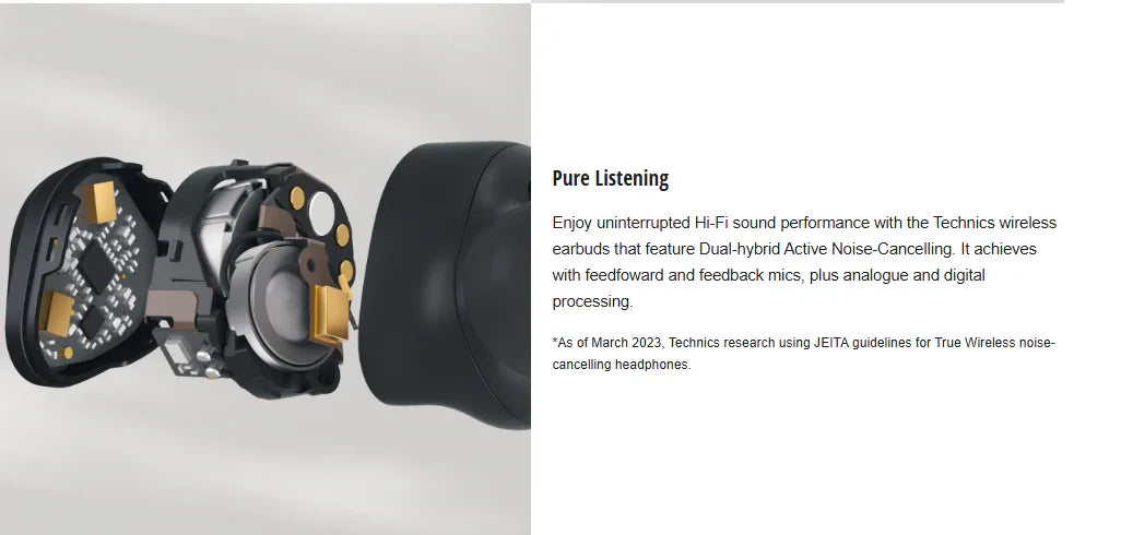 Technics AZ80 Premium Noise-Cancelling True Wireless Headphones - Silver - LX2001 - Homewares, Outdoor, Phone Accessories, Cases, Speakers, Headphones + More -