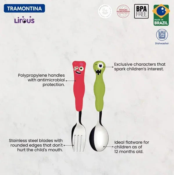 Tramontina Children's Monster Cutlery 2 Piece Set - LX2001 - Homewares, Outdoor, Phone Accessories, Cases, Speakers, Headphones + More -