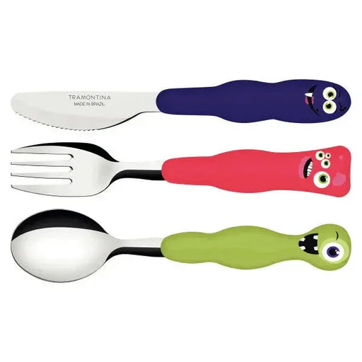 Tramontina Children's Monster Cutlery 3 Piece Set - LX2001 - Homewares, Outdoor, Phone Accessories, Cases, Speakers, Headphones + More -