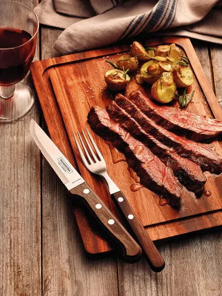 Tramontina Churrasco Steak Knife Gaucho Polywood Brown 5", 12cm - LX2001 - Homewares, Outdoor, Phone Accessories, Cases, Speakers, Headphones + More -