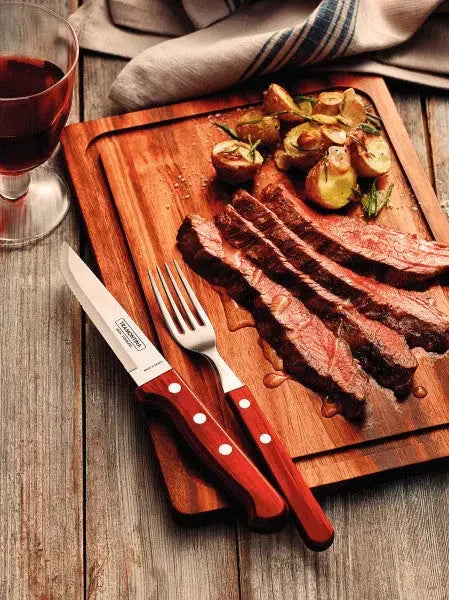 Tramontina Churrasco Steak Knife Gaucho Polywood Red 5", 12cm - LX2001 - Homewares, Outdoor, Phone Accessories, Cases, Speakers, Headphones + More -