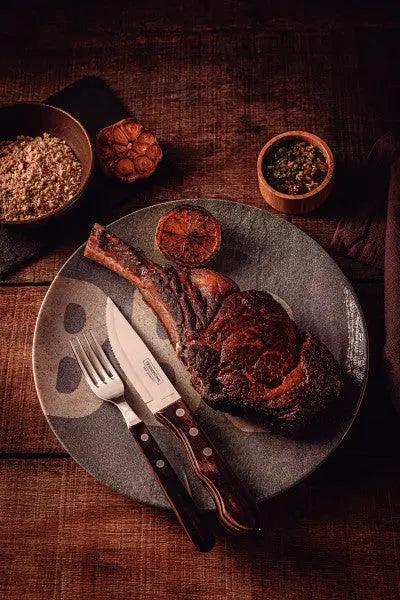 Tramontina Churrasco Steak Knife Jumbo Point Brown 4 Piece Set 12cm - LX2001 - Homewares, Outdoor, Phone Accessories, Cases, Speakers, Headphones + More -