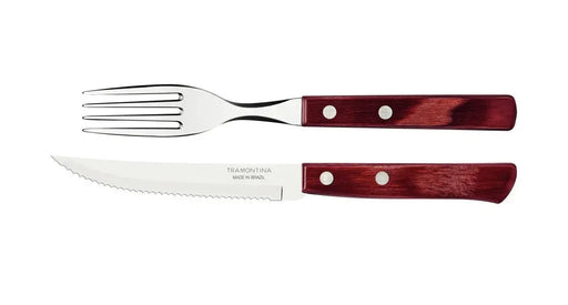 Tramontina Churrasco Steak Knife Polywood Traditional Steak Set Red 12pc - LX2001 - Homewares, Outdoor, Phone Accessories, Cases, Speakers, Headphones + More -