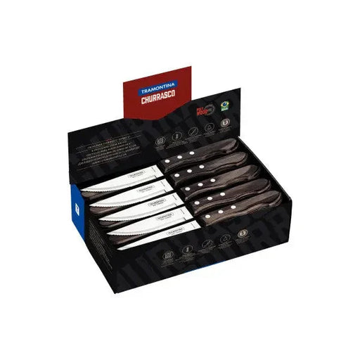 Tramontina Jumbo Steak Knife with Polywood Handle 5", 12cm - Brown (CDU 48pcs) - LX2001 - Homewares, Outdoor, Phone Accessories, Cases, Speakers, Headphones + More -