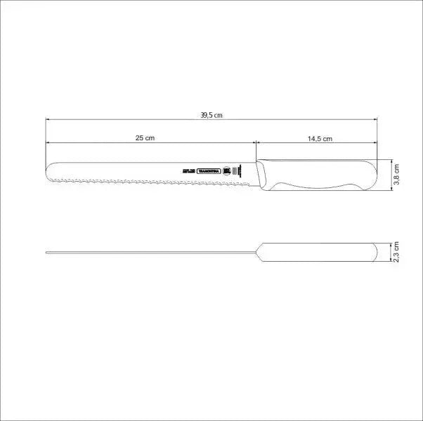 Tramontina Professional Master Black Bread Knife 10", 25cm - LX2001 - Homewares, Outdoor, Phone Accessories, Cases, Speakers, Headphones + More -
