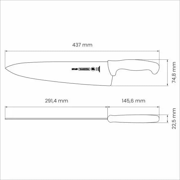 Tramontina Professional Master Black Cooks Knife 12", 29cm - LX2001 - Homewares, Outdoor, Phone Accessories, Cases, Speakers, Headphones + More -
