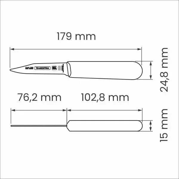 Tramontina Professional Master Black Paring Knife Tappered 3", 8cm - LX2001 - Homewares, Outdoor, Phone Accessories, Cases, Speakers, Headphones + More -