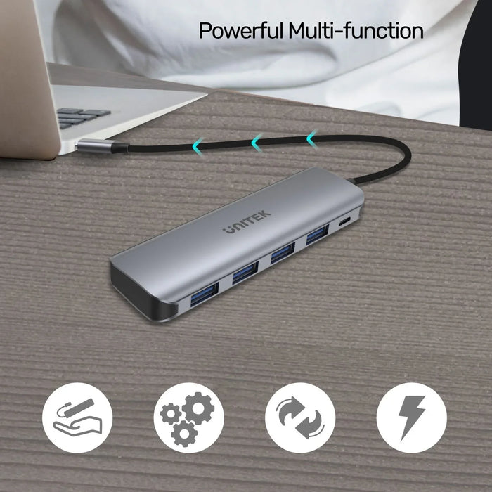 UNITEK Multi-Port 4 x USB PORT MICRO-B PORT USB-C Hub H1107A - LX2001 - Homewares, Outdoor, Phone Accessories, Cases, Speakers, Headphones + More -