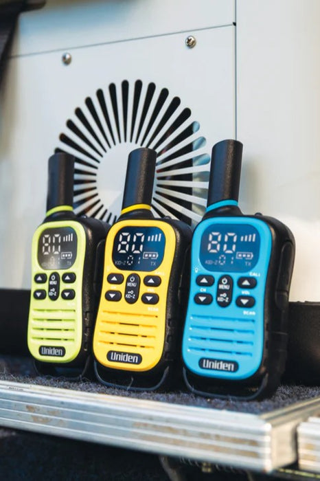 Uniden TRIPLE PACK 500mW UHF-CB Handhelds - Coloured Face Plates